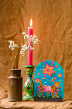 Load image into Gallery viewer, Tiger Flower Power Bell Jar Blank Greetings Card