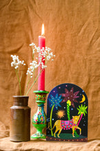 Load image into Gallery viewer, Midnight Leopard Bell Jar Blank Greetings Card