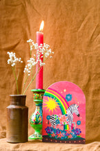 Load image into Gallery viewer, Zebra and Rainbow Bell Jar Blank Greetings Card