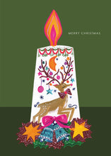 Load image into Gallery viewer, Candle Reindeer Christmas Card