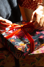 Load image into Gallery viewer, Zebra Flower Power Luxury Gift Wrap ( Single Sheet)