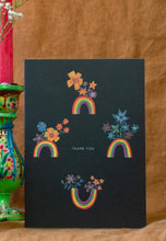 Load image into Gallery viewer, Botanical Rainbows Thank you Greetings Card