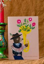Load image into Gallery viewer, Blooming Bear Birthday Greetings Card
