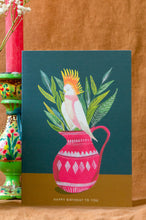Load image into Gallery viewer, Botanical Cockatoo Birthday Greetings Card