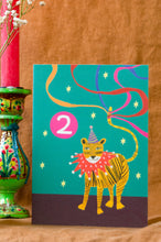 Load image into Gallery viewer, Age 2 Party Tiger Children's Birthday Greetings Card