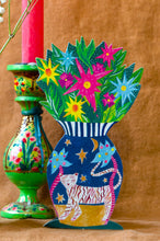 Load image into Gallery viewer, Magical Pop Up Tiger Vase Greetings Card