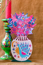 Load image into Gallery viewer, Magical Pop Up Peacock Vase Greetings Card