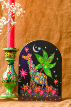 Load image into Gallery viewer, Midnight Giraffe Bell Jar Blank Greetings Card