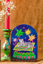 Load image into Gallery viewer, Tiger on Magic Carpet Bell Jar Blank Greetings Card