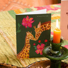 Load image into Gallery viewer, Giraffe Beautiful Mum Greetings Card