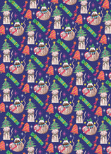 Load image into Gallery viewer, Festive Cat Magic Gift Wrap (Single Sheet)