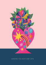 Load image into Gallery viewer, Flower Heart Vase Greetings Card