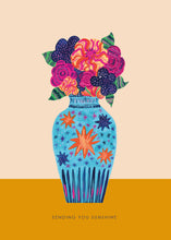 Load image into Gallery viewer, Flower Sunshine Vase Greetings Card