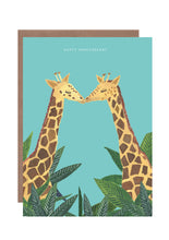 Load image into Gallery viewer, Giraffes Happy Anniversary Greetings Card
