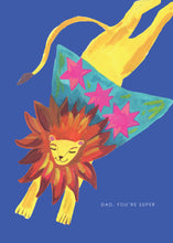 Load image into Gallery viewer, Super Lion, Hero Dad greetings card