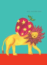 Load image into Gallery viewer, Lion Teacher Thank you Greetings Card