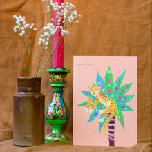 Load image into Gallery viewer, Leopard in Tree Birthday Greetings Card