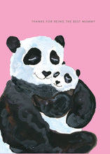 Load image into Gallery viewer, Panda Best Mummy Greetings Card