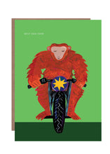 Load image into Gallery viewer, Monkey Motorbike Dad greetings card