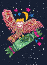 Load image into Gallery viewer, Magical Owl and Cracker Christmas Card