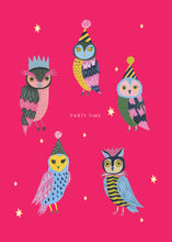 Load image into Gallery viewer, Party Owls Birthday Greetings Card