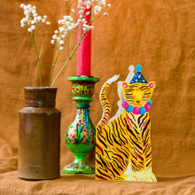 Load image into Gallery viewer, Party Tiger die-cut Greetings Card