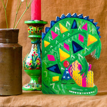 Load image into Gallery viewer, Party Croco die-cut Greetings Card