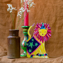 Load image into Gallery viewer, Party Lion die-cut Greetings Card