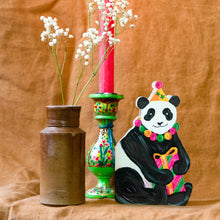 Load image into Gallery viewer, Party Panda die-cut Greetings Card