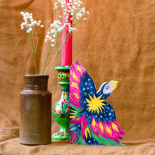Load image into Gallery viewer, Decorative Party Parrot die-cut Greetings Card