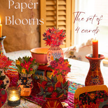 Load image into Gallery viewer, Magical Pop Up Paper Vases Greetings Cards Bundle (Set of 4 Cards)