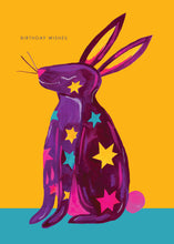 Load image into Gallery viewer, Rabbit and Stars Birthday Greetings Card
