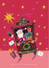 Load image into Gallery viewer, Santa in Truck Christmas Card