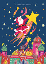 Load image into Gallery viewer, Santa Shooting Star Christmas Card