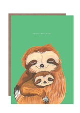 Load image into Gallery viewer, Sloth Cuddles New Baby Greetings Card