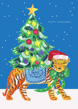 Load image into Gallery viewer, 'Tiger in the Snow' Christmas Greetings Card