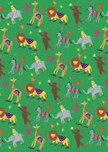 Load image into Gallery viewer, Animal Roller Disco Luxury Gift Wrap (Single Sheet)