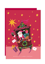 Load image into Gallery viewer, Santa in Truck Christmas Card