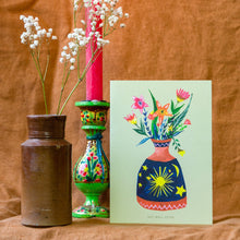 Load image into Gallery viewer, Bottle of Flowers Get Well Soon Greetings Card