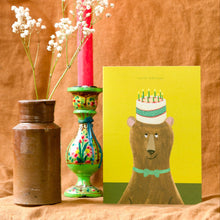 Load image into Gallery viewer, Cake on Bear Birthday Greetings Card