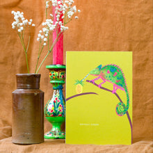 Load image into Gallery viewer, Chameleon Cheers Birthday Greetings Card