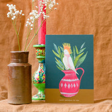 Load image into Gallery viewer, Botanical Cockatoo Birthday Greetings Card