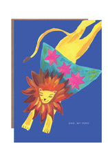 Load image into Gallery viewer, Super Lion, Hero Dad greetings card