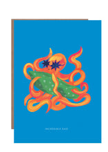 Load image into Gallery viewer, Surfing Octopus, Incredible Dad greetings card