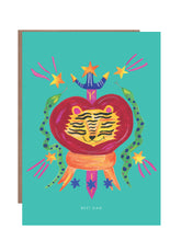 Load image into Gallery viewer, Tiger Best Dad greetings card