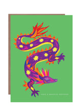 Load image into Gallery viewer, Dragon and Stars Birthday Greetings Card