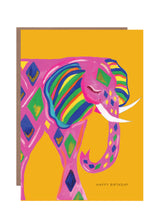 Load image into Gallery viewer, Pink Elephant Birthday Greetings Card