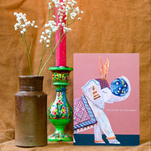 Load image into Gallery viewer, Elephant with Globe Greetings Card