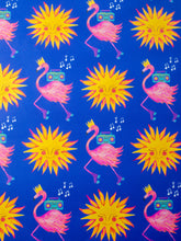 Load image into Gallery viewer, Flamingo Sunsburst Luxury Gift Wrap