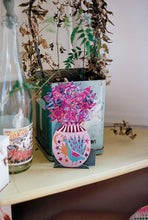 Load image into Gallery viewer, Magical Pop Up Peacock Vase Greetings Card